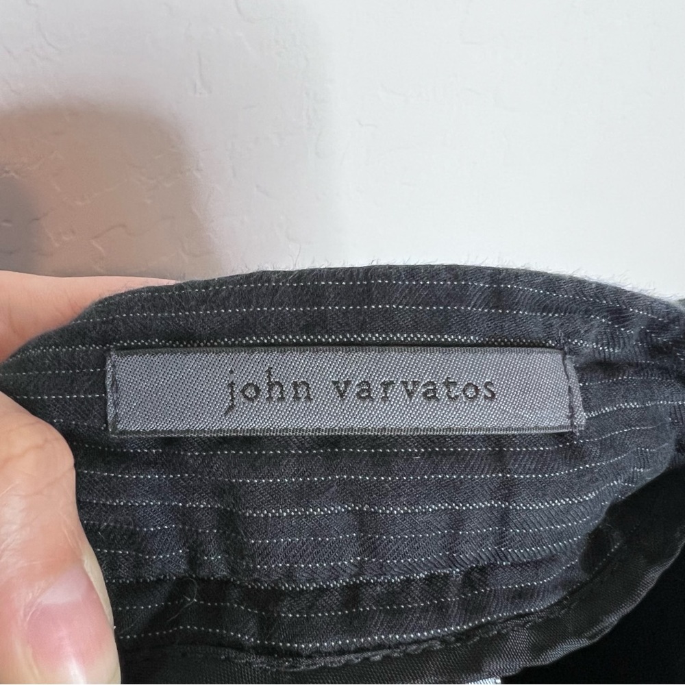 John Varvatos Navy Pinstripe Pants - Picture 6 of 8